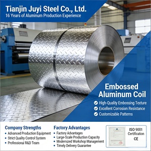 中国製耐久性エンボス加工アルミコイルロール0.2mm 0.7mm 2mm厚さ1050 1060 1100 屋根壁材サプライヤー向け - Product Image 1
