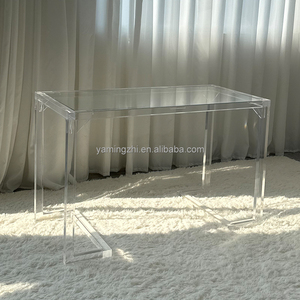 Atacado Design Moderno Mobiliário Comercial Transparente Acrílico Mesa Espessada Sturdy Home Use Tabela Acrílica Clara - Product Image 2