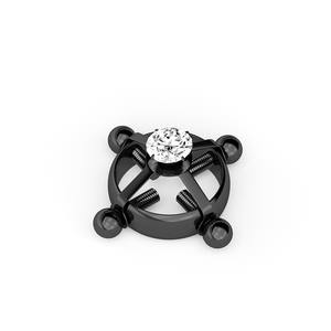 Adornos de <span class=keywords><strong>Pecho</strong></span> para Mujer al Estilo Punk, de Acero Inoxidable con Circonita Blanca, Venta al por Mayor de Fábrica, Estilo Europeo y Americano - Product Image 2