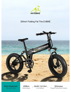 Vélo de montagne électrique pliable avec gros pneus, bicyclette à suspension complète, vtt, 250w, 350w, 500w, 750w, 20 - Product Image 6