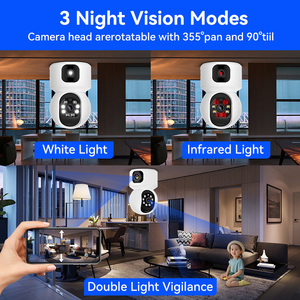 Cámara PTZ WiFi de 4MP con Doble Lente, Giro e Inclinación de 360°, Visión Nocturna a Todo Color, para Interiores, con Aplicación SuLink, para Monitoreo de Bebés, Mascotas y Seguridad del Hogar - Product Image 3