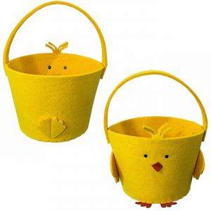 Sac cadeau en feutre écologique durable pour enfants pour Pâques, sac fourre-tout pour fruits et bonbons avec décoration - Product Image 5