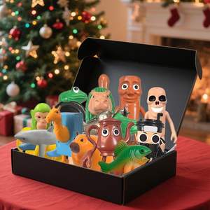 Italiano Brainrot tiburón zapatillas <span class=keywords><strong>Meme</strong></span> figura Tung Sahur PVC resina coleccionables figuritas para estante escritorio 8 Uds modelo Juguetes - Product Image 1