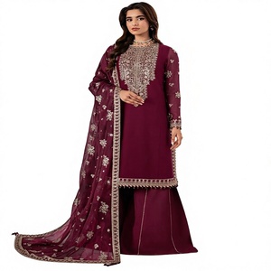 Pakistani Ladies Formal <b>Eid</b> Wear <b>Dresses</b> <b>Long</b> Sleeve Solid Polyester Elegant Latest Collection 2026 Customized Logo Label - Product Image 1