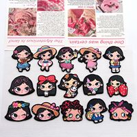 Breloque en acrylique fille Chibi dessin animé, brillante UV, gaufrée 3D, fournitures de bricolage, décoration pour coque de téléphone et journal, vente en gros