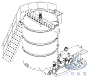Food wastewater treatment DAF equipment High quality verify type air flotation device