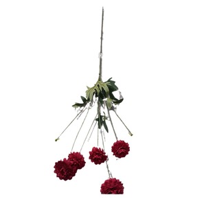 Bouquet de fleurs artificielles en forme de cône de pin Yixuan à 5 têtes, en soie, pour décoration de sol de mariage, imperméable - Product Image 5