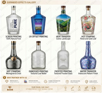 Bouteille en verre transparente en gros avec poignée, grande capacité (1L, 2L, 3L, 4L, 5L, 8L) pour rhum, whisky, vodka, spiritueux, gin, cocktails