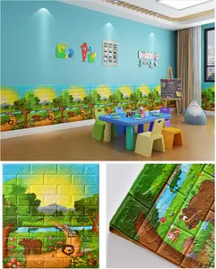 Carta da parati in schiuma PE <span class=keywords><strong>per</strong></span> <span class=keywords><strong>cameretta</strong></span> <span class=keywords><strong>per</strong></span> bambini adesivo da parete in schiuma xpe autoadesiva <span class=keywords><strong>per</strong></span> bambini - Product Image 5