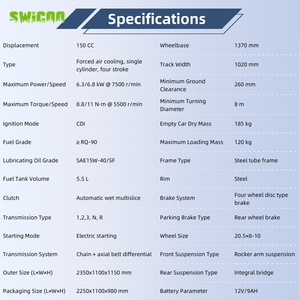 Voiture miniature automatique SWICOO à <span class=keywords><strong>essence</strong></span> 150cc, type Beetle, karting, <span class=keywords><strong>quad</strong></span>, convertible, à monter soi-même - Product Image 4