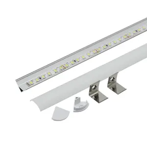 Pendingin Sudut Ekstrusi 1616H Grosir Ukuran Warna Lampu LED Linear Kustom Profil Aluminium LED untuk Strip LED