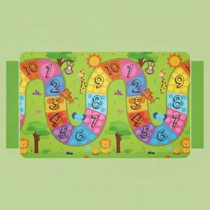 Tapis de jeu double face 100x140x0,8 cm XPE pour bébé Tapis de jeu enroulable imperméable et non toxique en mousse colorée Numéro Route-Autoroute Produit Tapis de jeu - Product Image 1