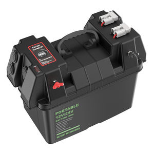 Водонепроницаемые аккумуляторные боксы для свинцово-кислотных аккумуляторов 12В с защитой от перегрузки 30А 3кВт, долговечные, черные, из полипропилена - модель LV PB001A - Product Image 3