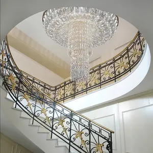 19 lustre à cordes du milieu du siècle nouveau luxe moderne haut plafond k9 cristal empire éclairage pour salon escalier villa