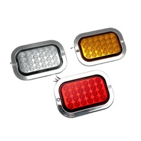 Luz LED de Gálibo Lateral para Camión de 12V 24V, Impermeable y Cuadrada, en Blanco, Rojo y Amarillo, con Encendido Constante y Intermitente, Luz de Despeje y Señalización para Camiones
