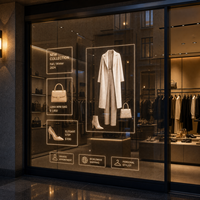 Écran LED transparent sur mesure pour façade vitrée de boutique de mode