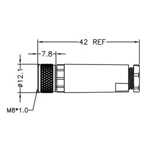 Sensor 2025, Comentario M8, Conector DIN Macho Hembra, 3/5/6/8 Pines, Contacto de Latón, Carcasa de Cobre, Exterior Impermeable IP67, Automotriz - Product Image 4