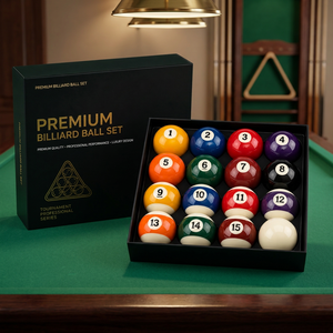 Juego Completo de Bolas de Billar Estándar - Kit Completo de Entretenimiento para el Hogar, Juego de Bolas de Snooker de Cristal Coloridas, 9 Bolas de Resina OEM - Product Image 1