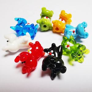 Großhandel niedlichen Hippo Perlen Kristall Lampwork Glas Fluss Pferd Tierfiguren handgemachte Nilpferd Cartoon lose Perlen - Product Image 5