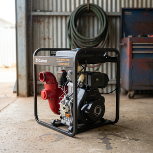 Manual Control SS SAMSON SS8001HPDG High Pressure <b>Water</b> <b>Pump</b> with Diesel Engine 95m Suction Head & 8m Discharge Pipe - Product Image 2