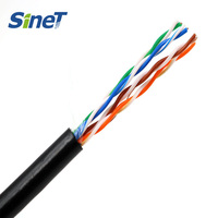 Cable UTP Cat5e Premium para Exteriores, 4 Pares, Cobre Sólido, Doble Cubierta, 305m, FTP SFTP, Resistente a los Rayos UV, Cable LAN para Exteriores para CCTV