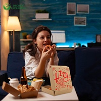 Boîte à pizza en gros, Chine, logo personnalisé imprimé, boîte en carton ondulé noir pour l'emballage de pizzas