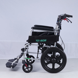 Fauteuil roulant manuel pliable Tousda, léger et portable, pour usage domestique, aide à la mobilité pour personnes âgées, avec frein en U et utilisation facile - Product Image 3