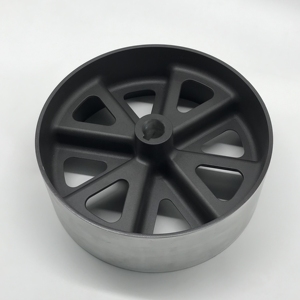 Tùy chỉnh Die-cast Red & Black nhôm Đức xe lăn bánh xe Spray-Coated bề mặt đúc dịch vụ - Product Image 3