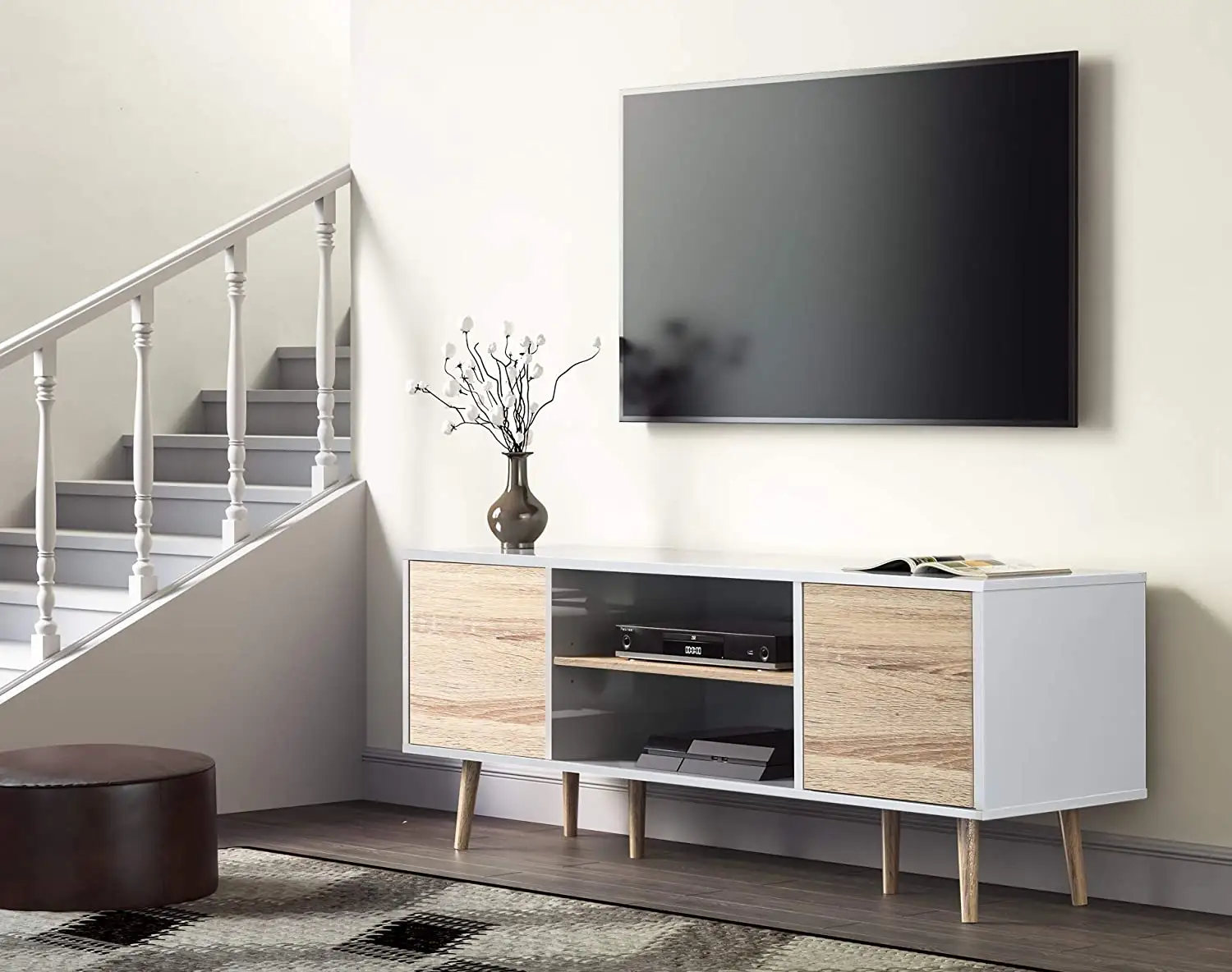 2022 oturma oda dolabı Modern masif ahşap kaplama TV dolabı oturma odası mobilya seti düşük TV dolabı