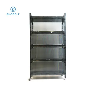 SHOGOLE High Quality Kitchen Stand Room Shelves Store Office Steel Rolling Move Storage Racks