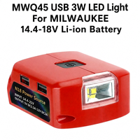 Adaptor Pengisi Daya USB Baterai M-18 untuk Peralatan Listrik Milwaukee 18V 15W PD Tipe-C dan Output DC untuk Ponsel Kamera Jam Tangan Pintar