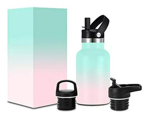 Bouteille d'eau isotherme <span class=keywords><strong>2</strong></span>-en-1 avec couvercle et sangle de transport facile, 12oz, 18oz, 24oz, pour l'extérieur et les voyages – Vente en gros - Product Image 2