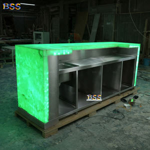 Comptoir en pierre translucide, design luxueux en onyx, pour hôtel, restaurant, club et bar <span class=keywords><strong>lounge</strong></span> - Product Image 3