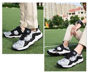 <span class=keywords><strong>Chaussures</strong></span> de <span class=keywords><strong>golf</strong></span> pour hommes, nouvelle collection été, à boucle rotative, semelle intermédiaire en caoutchouc, baskets décontractées pour l'entraînement en salle et sur gazon – Offre Spéciale - Product Image 3