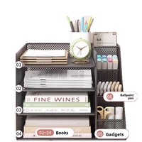 Étagère de bureau multi-niveaux en métal pour le rangement de documents en gros