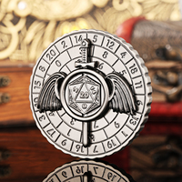Métal 7-en-1 épée Roulette dés Spinner avec boîte-cadeau pour jeu de société Party Favors - RPG boussole dés pour cadeau de divertissement