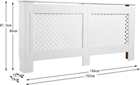 Meubles de chambre à coucher peinture décorative MDF grande taille couleur noire style campagnard couvercle de radiateur