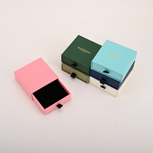 Custom Logo <b>Square</b> Drawer Jewelry Box with <b>Foam</b> Insert Sliding Packaging for Necklaces and Gifts - Product Image 5