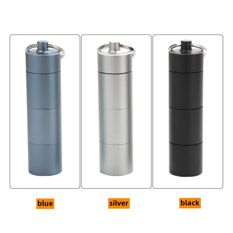 3 Compartiment Waterdichte Dagelijkse Pil Container Houder Draagbare Pil Gevallen Voor Purse Voor Reizen Metalen Pocket Pill Dozen Sleutelhanger