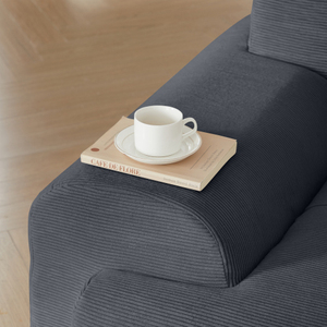 Práctico Conjunto de Sofá Modular en Forma de L Reclinable para Sala de Estar, Tapicería de Terciopelo, 3 Plazas Extra Grandes, Asiento Profundo, Uso en Hoteles - Product Image 4