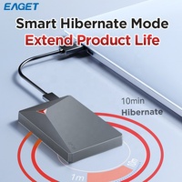 قرص صلب خارجي محمول EAGET G22-1 بسعة 320 جيجابايت و500 جيجابايت، هيكل من البلاستيك ABS، سرعة عالية