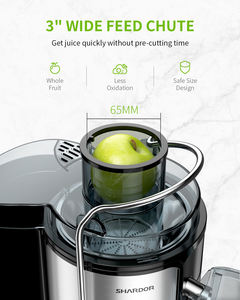 عصارة طرد مركزي سريعة مع فم كبير 3 "للفواكه الكاملة والخضراوات خالية من بيسفادا وعصارة مطبخ من الفولاذ المقاوم للصدأ - Product Image 2