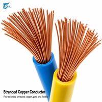 Fil de construction en cuivre isolé PVC monobrin Haijia BV/BVR
