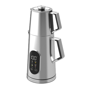 Hotsy thiết bị điện thông minh 1.7L + 1L Thổ Nhĩ Kỳ trà Maker hai lớp thép không gỉ ấm và ấm trà Ấm đun nước điện - Product Image 4