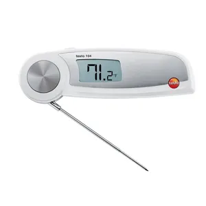 Thermomètre alimentaire pliant étanche Testo 104-58 à 482F/-50 à + 250C Compteur de température alimentaire numérique 0563 0104