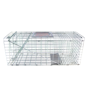 Trappola Pieghevole Riutilizzabile per Animali Vivi, Gabbia per Cattura e Rilascio Umano in Filo d'Acciaio Zincato per Ratti, Scoiattoli, Procioni HC2615L-F - Product Image 4