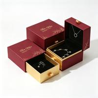 Boîte cadeau personnalisée pour bijoux avec doublure en velours pour bague, boucles d'oreilles, collier, mariage, fiançailles, emballage de vente au détail