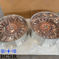 Jantes RCSR forgées sur mesure, finition chrome poli, 6x139.7 5x120 5x114.3, 20 22 24 26 pouces, compatibles BMW Rolls-Royce avec couvercle flottant