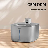 Fontaine à eau pour chat en acier inoxydable, distributeur d'eau intelligent pour animaux de compagnie, automatique pour chat, chien, animal de compagnie, filtration multicouche
