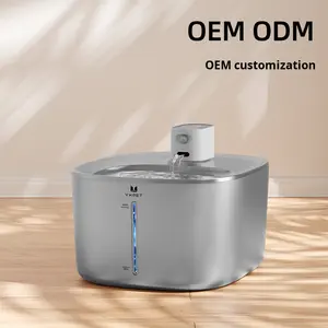 Fontaine à eau pour <span class=keywords><strong>chat</strong></span> en acier inoxydable, distributeur d'eau intelligent pour animaux de compagnie, automatique pour <span class=keywords><strong>chat</strong></span>, chien, animal de compagnie, filtration multicouche - Product Image 3